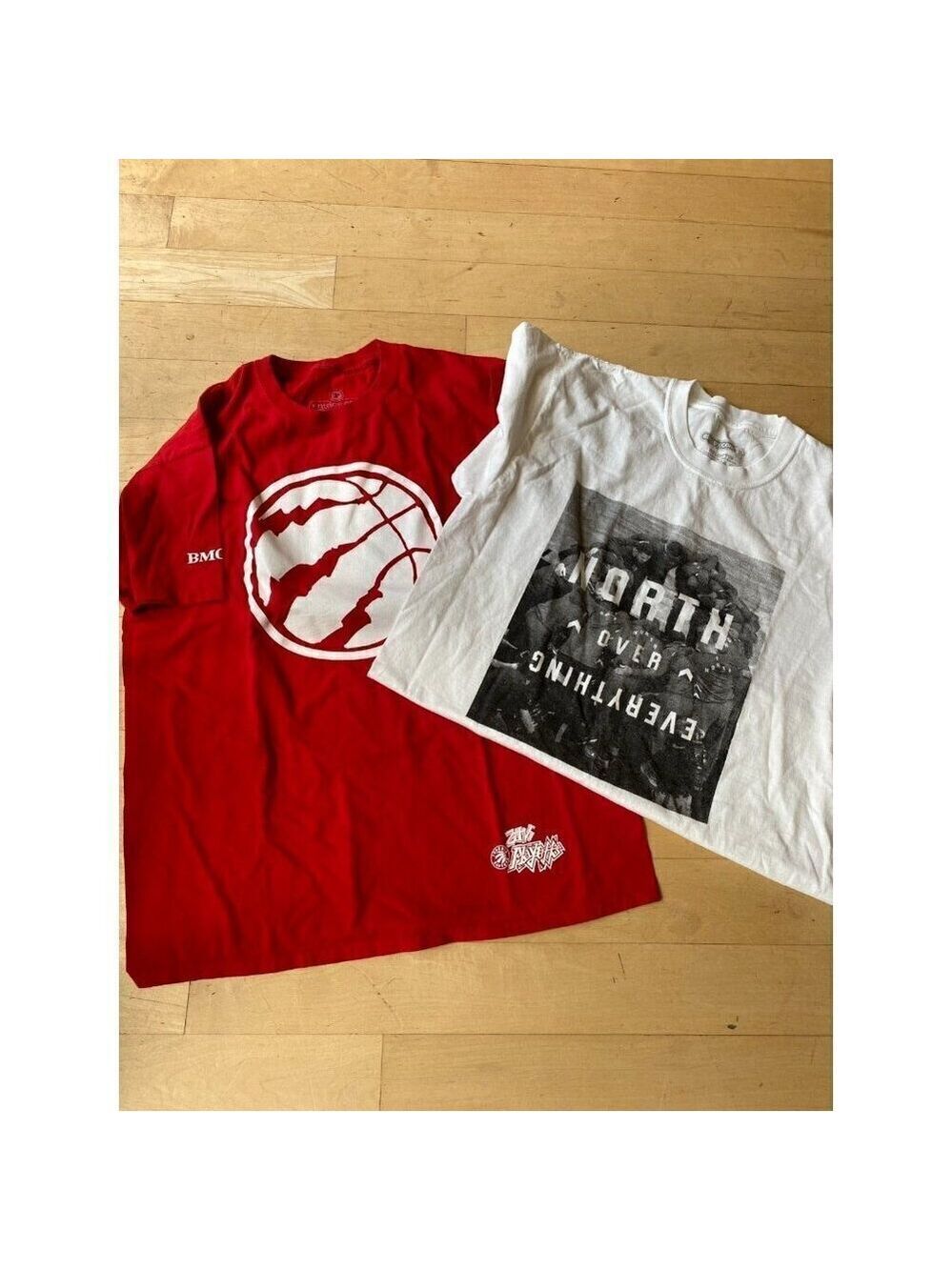 Toronto Raptors 2 shirt bundle short sleeve sz Large